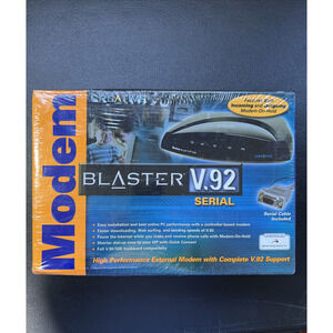 Creative Modem Blaster V.92 Serial External 56K Dial-Up Modem Retro PC NEW